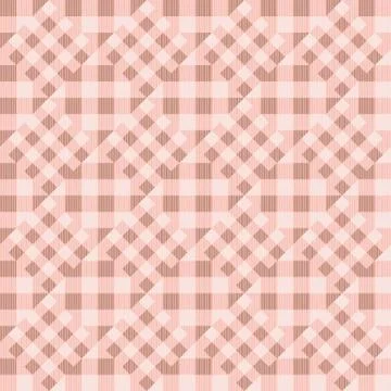 Pink patchwork seamless vector geometric pattern Stock Illustration