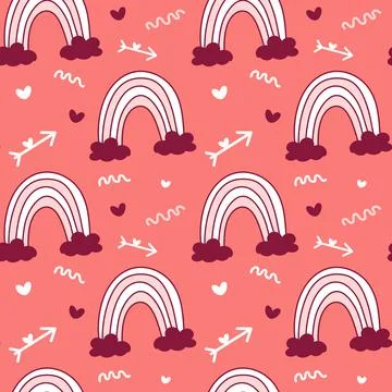 Pink pattern for Valentine's Day and wedding decoration イラスト素材