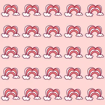Pink pattern for Valentine's Day and wedding decoration Illustrazione stock