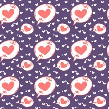 Pink pattern for Valentine's Day and wedding decoration Illustrazione stock