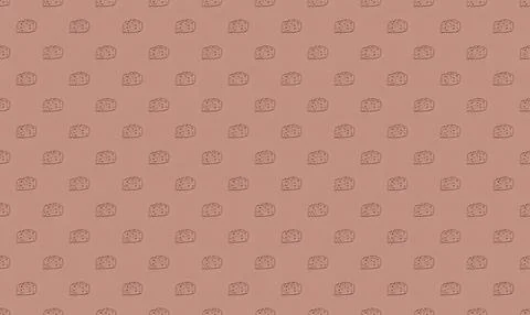 Pink patterned background with small cake illustrations Stock Illustration