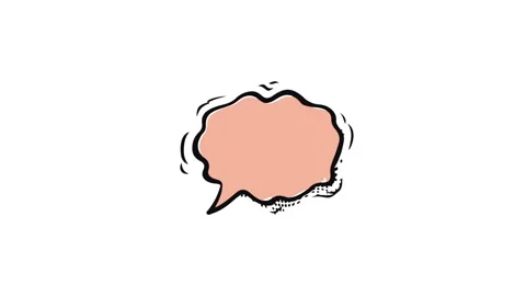 Pink Peach Comic Speech Bubble Animated Video stock 339560946
