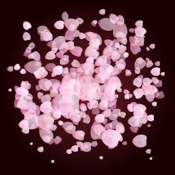 Pink peach petals Stock Illustration