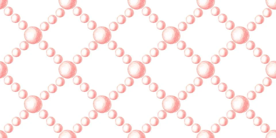 Pink pearl grid seamless pattern Stock Illustration