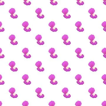 Pink pearl oyster shells pattern background Stockillustratie