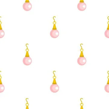 Pink pearl pendant pattern seamless 스톡 일러스트