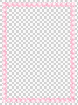 Pink Pearl Rectangle frame shape watercolor Stock Illustration