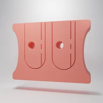 Pink Pencil sharpener icon isolated on pink background. Minimalism concept... Stockillustratie