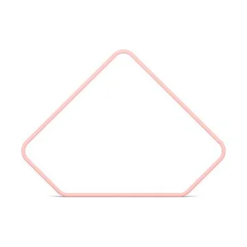 Pink pentagonal frame glossy edge smooth angled geometric shape decorative de Stock Illustration