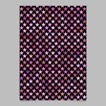 Pink pentagram star shape pattern background brochure template design Ilustración de archivo