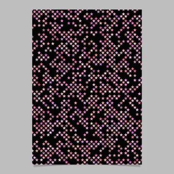 Pink pentagram star shape pattern background brochure template design Stockillustratie