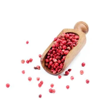 Pink Pepper in Scoop Stock Photos