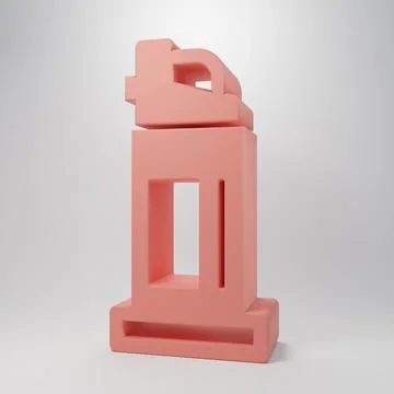 Pink Pepper spray icon isolated on pink background. OC gas. Capsicum self d.. Stock Illustration