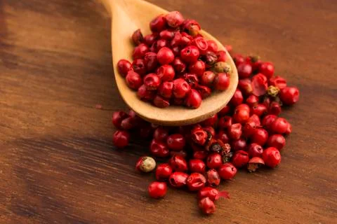 Pink peppercorns Stock Photos