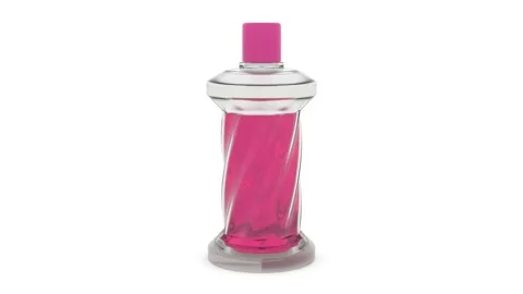 Pink perfume Bottle on white background Stock-Footage 321008142
