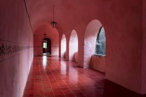 Pink perspective and reflection Stock Photos