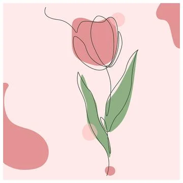 Pink Petaled Flower Background Stock Illustration