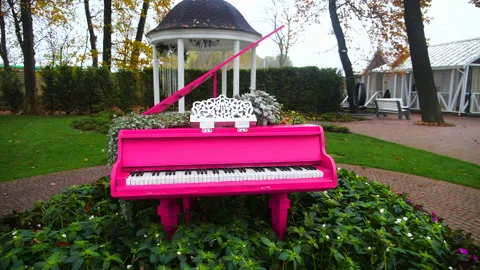 Pink piano Stock Footage 155323627