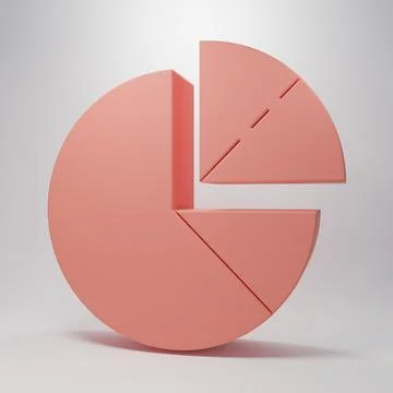 Pink Pie chart infographic icon isolated on pink background. Diagram chart .. Illustrazione stock