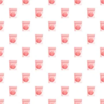 Pink pill bottles creating a seamless medical pattern Illustrazione stock