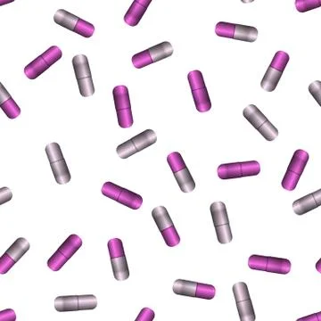 Pink pill capsules Stock Illustration