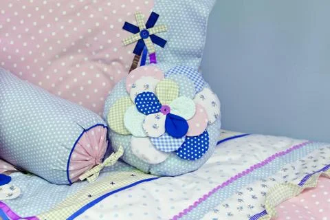 Pink pillows Stock Photos