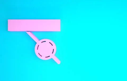 Pink Pirate eye patch icon isolated on blue background. Pirate accessory. Min Stock Illustration