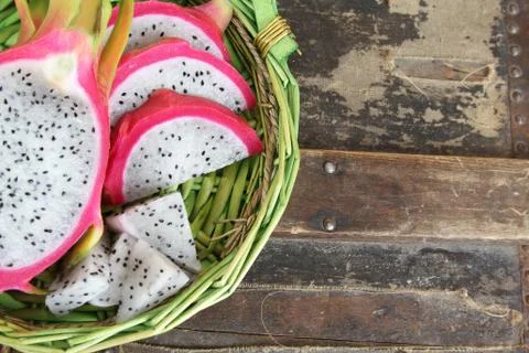 Pink pitahaya dragon Stock Photos