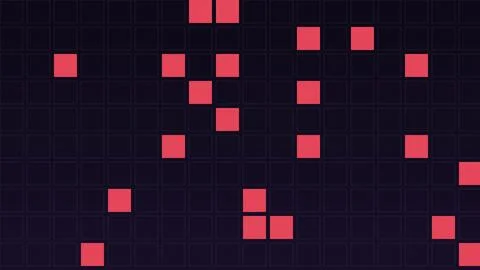 Pink pixel grid abstract digital art modern geometric design Stock Illustration