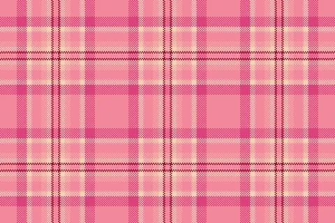 Pink pixel plaid pattern, classic and timeless. Great for backgrounds, textil イラスト素材