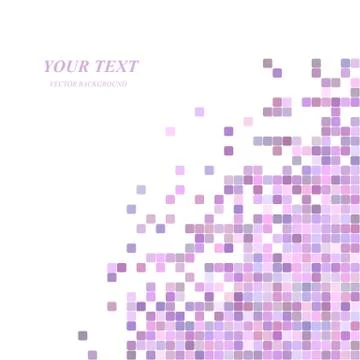Pink pixel square pattern background design Illustrazione stock