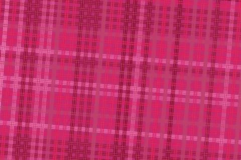Pink plaid fabric pattern with checkered design Stock Photos