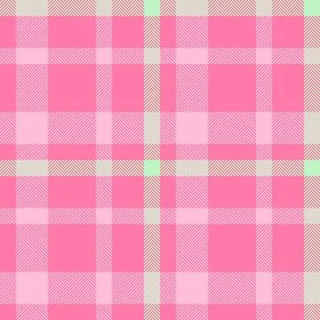 Pink plaid pattern design, seamless vector. Festive and fun textile or backgr Stock Illustration