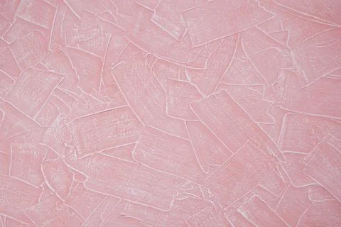 Pink plaster, large strokes. Vintage style vintage wall background Stock Photos