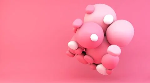 Pink plastercine shapes Stock Illustration