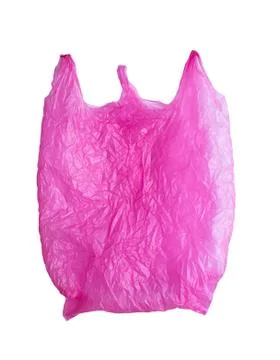 Pink plastic bag Foto stock