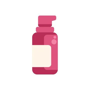 Pink plastic bottle dispenser with pump for liquid soap Stock Illustration