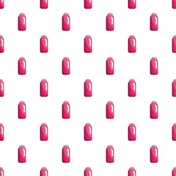 Pink plastic bottles forming cleaning product pattern Stock Illustration