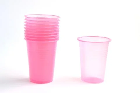 Pink plastic glasses Stock Photos