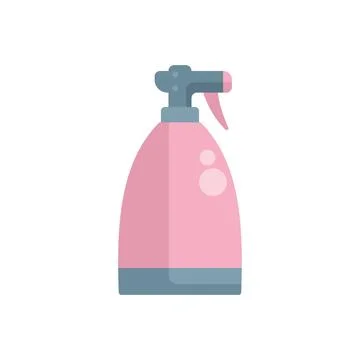 Pink plastic spray bottle for cleaning and disinfecting Illustrazione stock