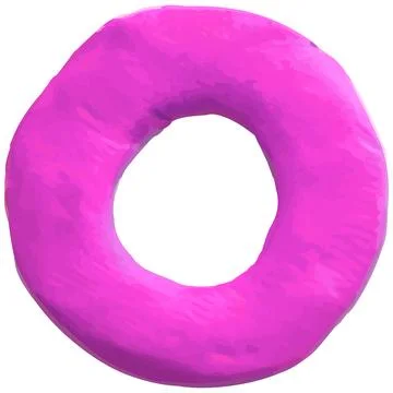 Pink plasticine ring element vector illustration Stock Illustration