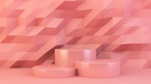 Pink platform for product presentation Stock Illustration