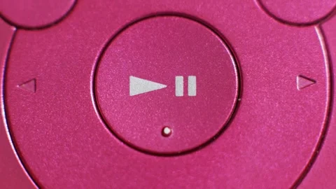 Pink Play Pause Button Being Pressed Stock Footage 323292226