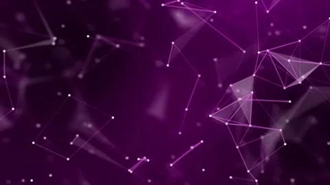 Pink plexus Abstract digital connection moving dots and lines Stock Footage 272500138