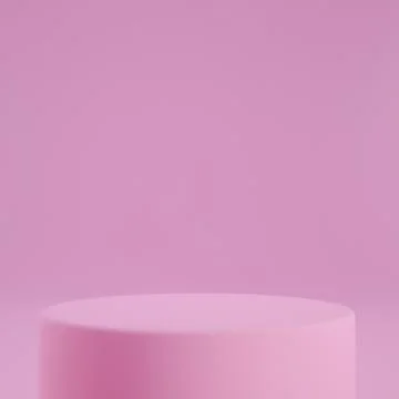 Pink podium 3d rendering abstract background design to display products. Stock Photos
