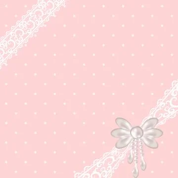 Pink polka dot background Stock Illustration