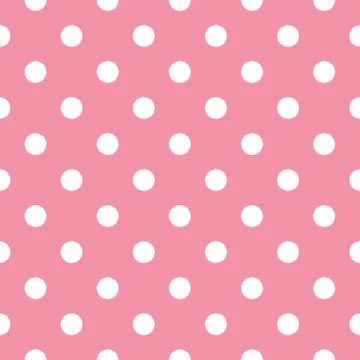 Pink polka dot seamless pattern design Stock Illustration