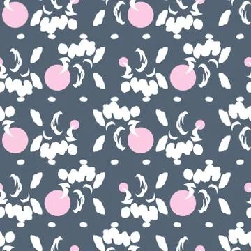 Pink polka dot seamless pattern. Stock Illustration