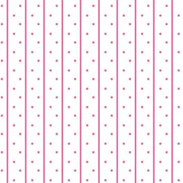 Pink polka dot seamless pattern for textile design, simple geometric backgrou イラスト素材