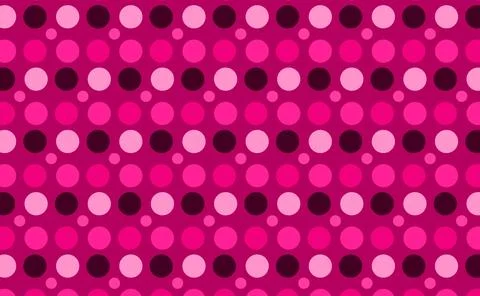 Pink Polka Dot Seamless Pattern Background With Retro Playful Circles For D.. Stock Illustration